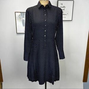 BANANA REPUBLIC MIDI BUTTON FRONT DRESS WITH FLORAL DESIGN EUC SZ 4